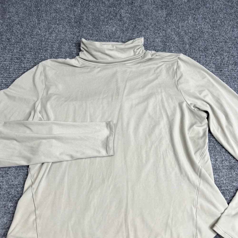 Lululemon Wundermost Ultra Soft Nulu Turtleneck Bodysuit Beige XL Long Sleeve